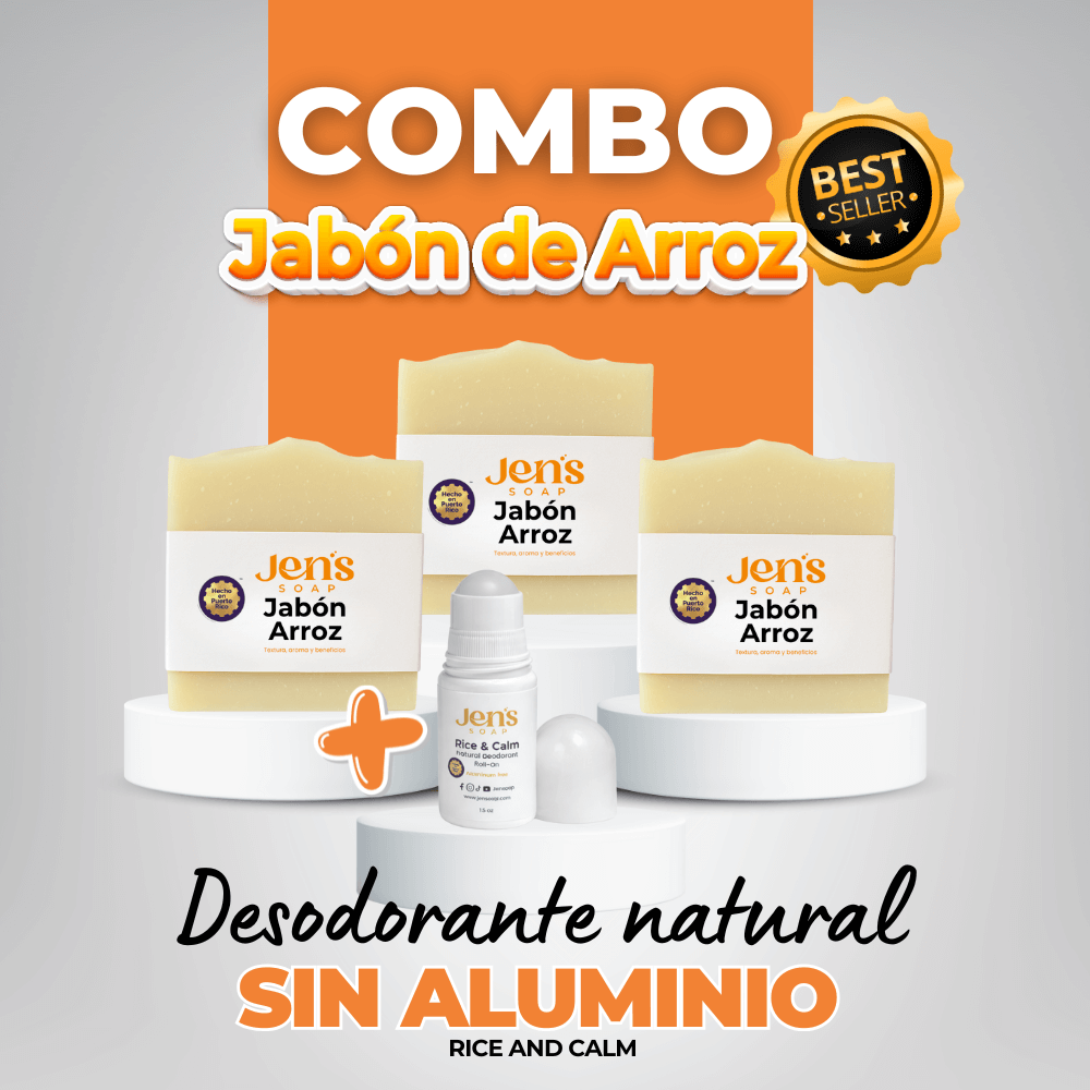 Combo Jabón de Arroz + Desodorante sin aluminio