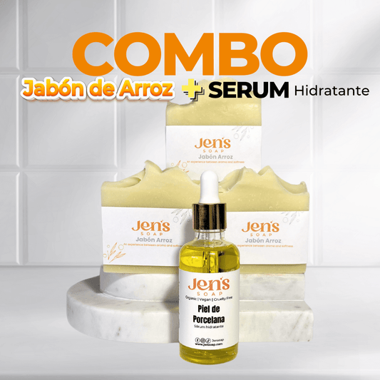 Combo Jabón de Arroz + Serum Piel Porcelana