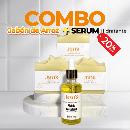 Combo Jabón de Arroz + Serum Piel Porcelana