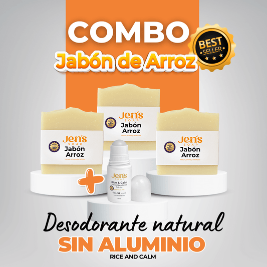 Combo Jabón de Arroz + Desodorante sin aluminio