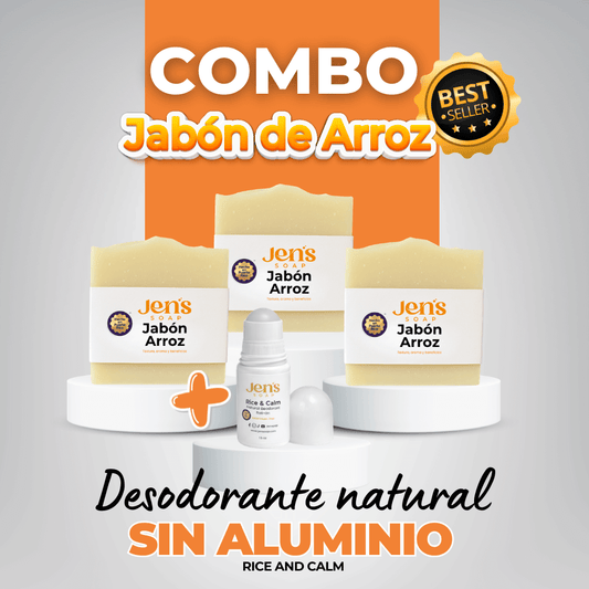 Combo Jabón de Arroz + Desodorante sin aluminio